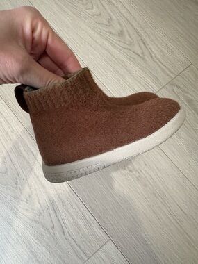 Kids Cozy Brown Slip-On Bootie with Stretch Collar